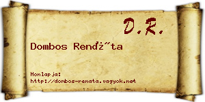 Dombos Renáta névjegykártya