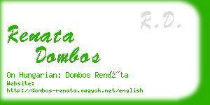 renata dombos business card